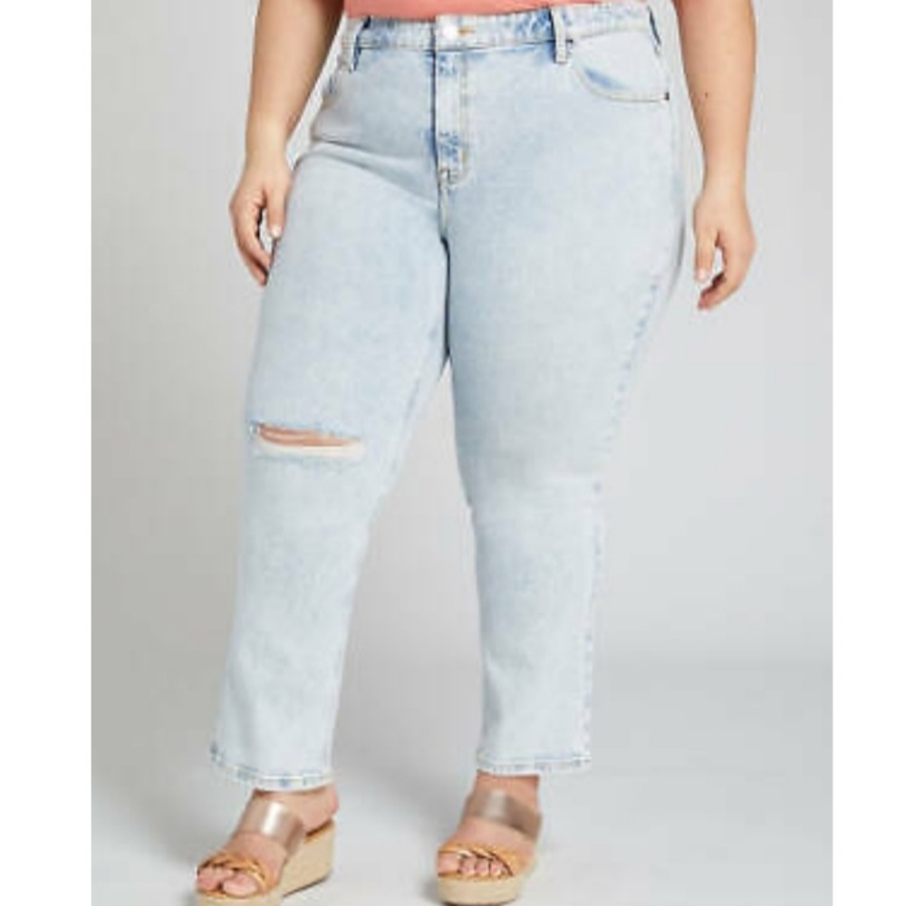 Lane Bryant High Rise Straight Crop Jeans | 16 | Flex Magic Waistband | NWT - Picture 4 of 10